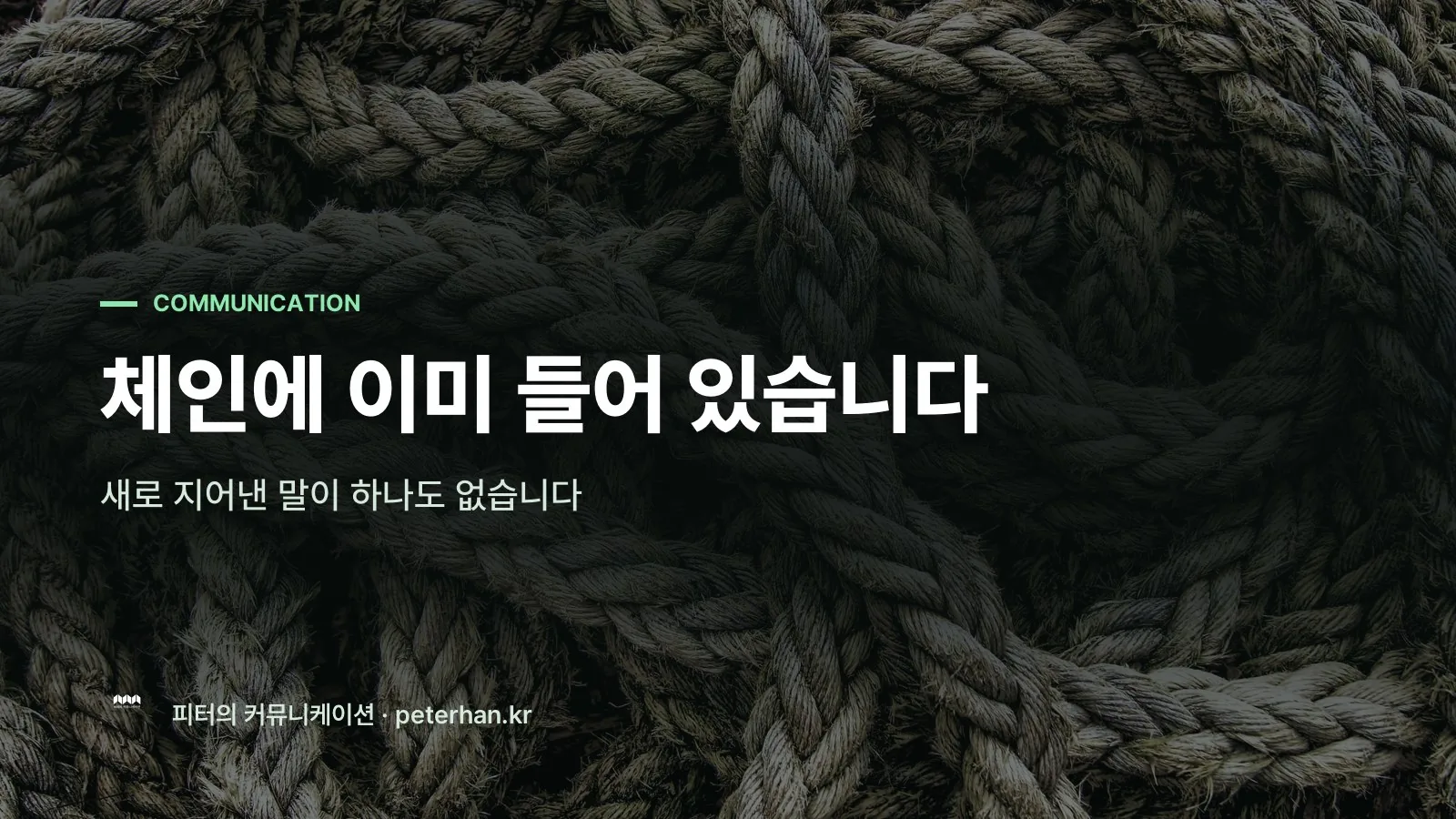 체인에 이미 들어 있습니다